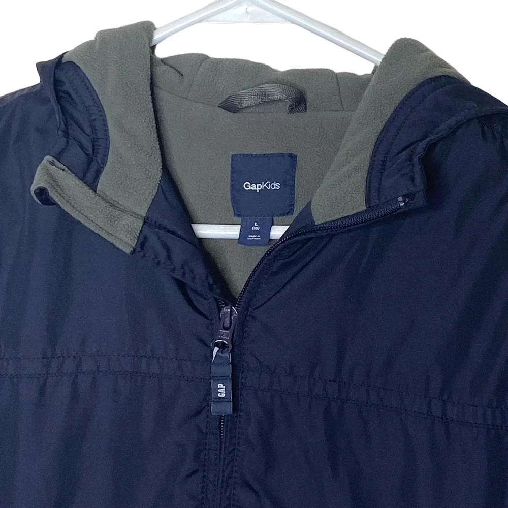 GAP KIDS HOODED FLEECE LINED WINDBREAKER JACKET COAT